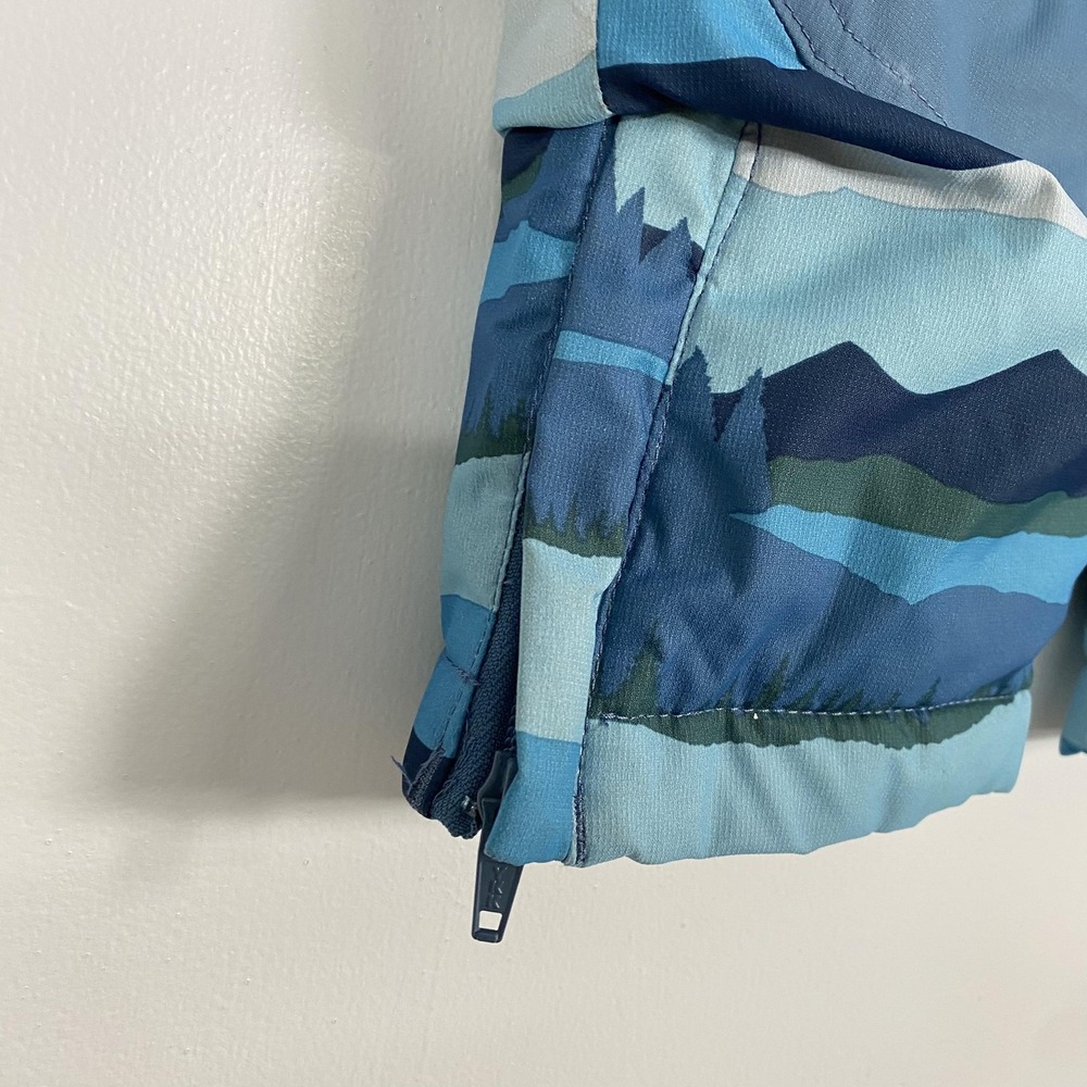 L.L. Bean Snowsuit Baby Boys 6-12 Months Blue Stripe Hooded Thinsulate One Piece - Picture 3 of 16